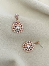 FIONA - Detailed Multi-Crystal CZ Drop Earrings - JohnnyB Jewelry