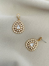 FIONA - Detailed Multi-Crystal CZ Drop Earrings - JohnnyB Jewelry