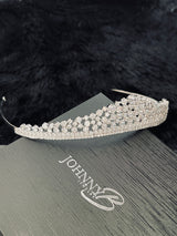 ANNE - Classic Multi-CZ Tiara In Silver