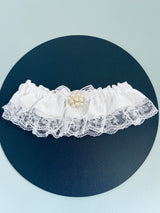 RACHELLE - 1Pcs Center Pearl Pendant Crystal White Garter