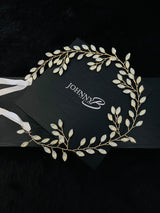 ARIADNE - Opal Crsytal Hair Circlet With Ribbon In Silver