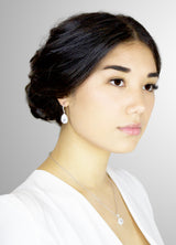 OLIVIA - Delicate Teardrop Earrings In Silver - JohnnyB Jewelry