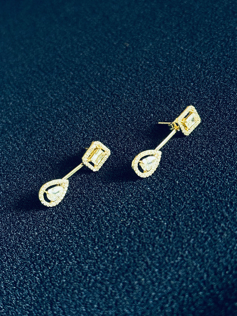 BERTHA - CZ 2-Way Style Earrings