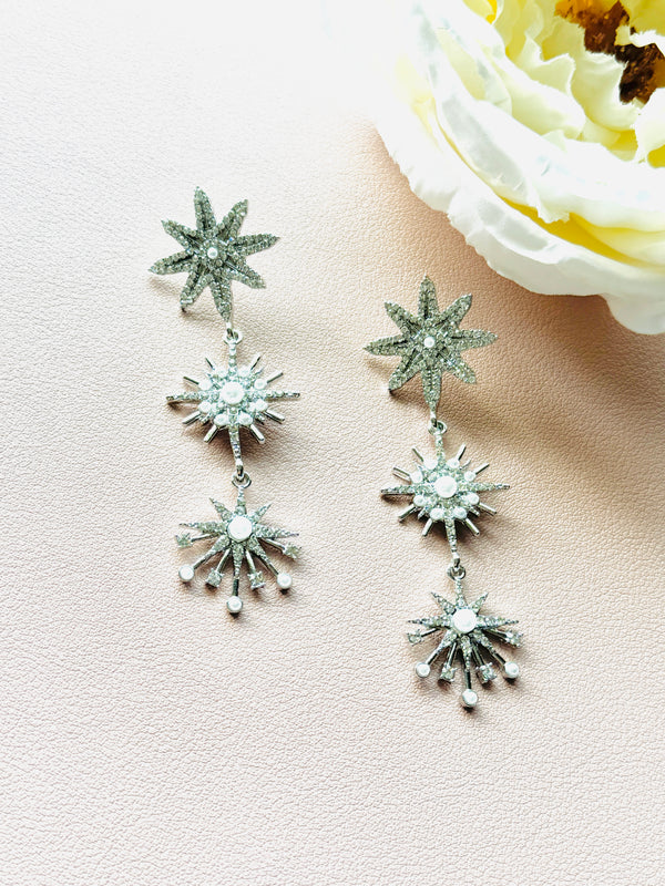 Radiant Star & Pearl Earrings