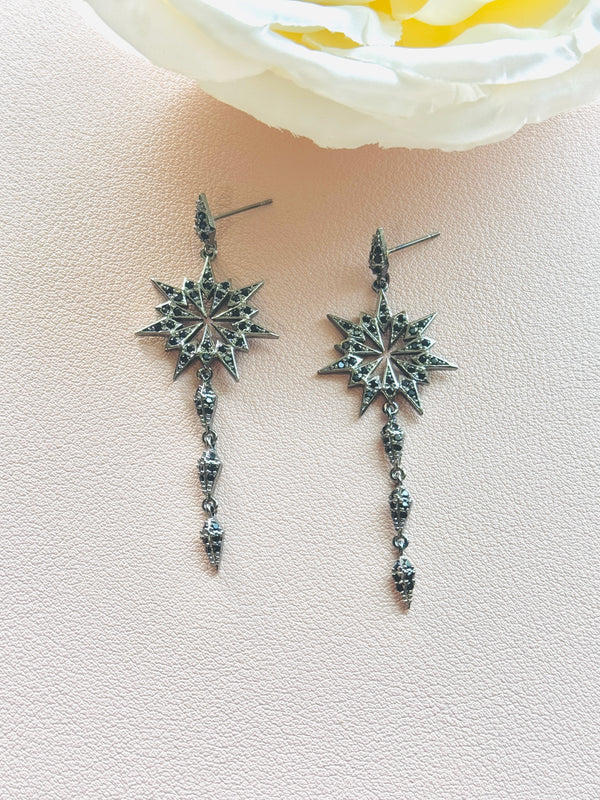 Dark Galaxy Starburst Earrings