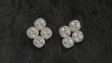 CALAIS - Four-crystal Stud Earrings In Silver