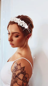 JASMINA- MULTI-SIZE CLAY FLOWER TIARA