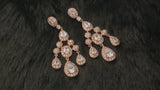 FLORENCIA - Crystal Three-Tier Chandelier Earrings
