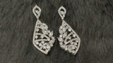 JANEICE - Modern Pave CZ Open-Design Drop Earrings In Silver