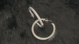 DELANEY - CZ Crystal Hoop Earrings In Silver