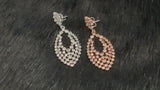 BRINLEY - Multi-Crystal Almond-Shaped Drop Earrings