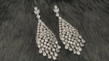 GENEVA - Multi-Crystal CZ Chandelier Earrings In Silver