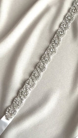 ISIDORA - Multi-Shaped Crystal Weaving Belt Sash In Silver