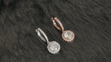 LILOU - Drop CZ Round Crystal Earrings