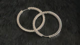 ETERNITY - Round CZ Crystal 30-40mm Hoop Earrings In Silver