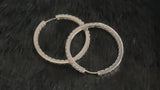 ETERNITY - Round CZ Crystal 30-40mm Hoop Earrings In Silver