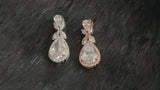 FLEUR - Detailed CZ Crystal Drop Earrings