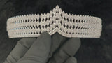 CHLOE - Scalloped Marquise-Shaped Crystal Tiara In Silver