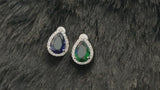 AURORA - Teardrop Stud Earrings In Silver