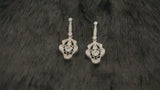 VIRGINIA - Round Art Deco Style Drop Earrings In Silver