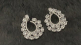 CALLIOPE - Multi-Crystal CZ Teardrop Stud Earrings In Silver