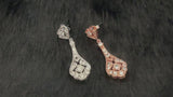 FRANCES - Round CZ Art Deco Style Drop Earrings