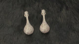 PHAEDRA - CZ Pave Teardrop Stud Earrings In Silver