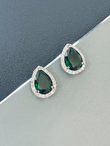 AURORA - Teardrop Stud Earrings In Silver - JohnnyB Jewelry
