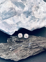 EMMA - 1ct Four Prong Setting Moissanite Stud Earrings In Silver