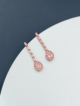 NEVE – Delicate CZ Necklace With Drop Pendant In Rose Gold