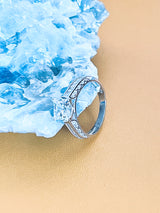BRIANNA - 2ct Sterling Silver Princess-Cut CZ Bridal Ring In Silver - JohnnyB Jewelry