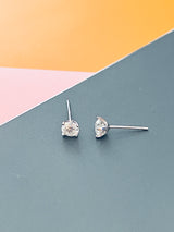 MAYA - 925 1ct Round Brilliant Cut Moissanite Stud Earrings In Silver