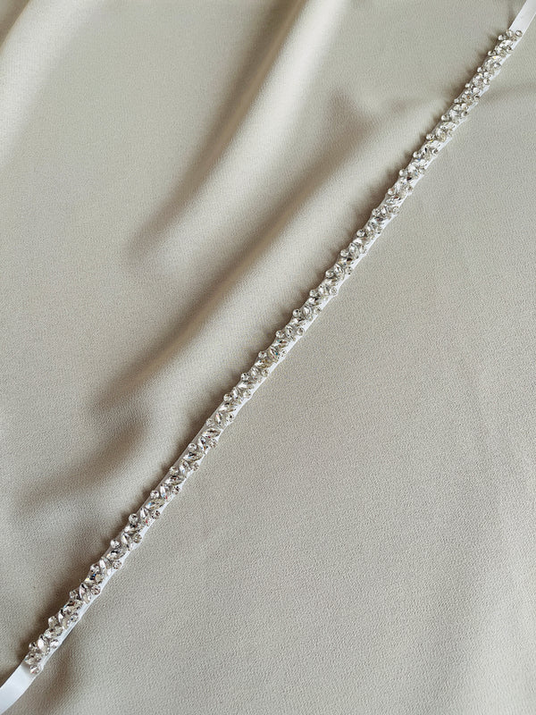 MATILDA - Slim Clear Crystal Detail In Silver