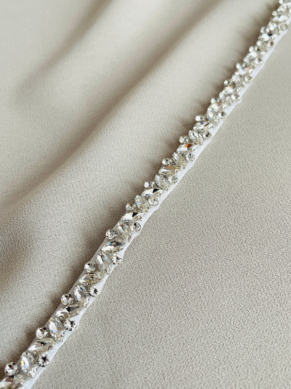 MATILDA - Slim Clear Crystal Detail In Silver