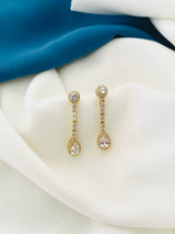 ALEXANDRA - Multi-Shaped Delicate Teardrop Crystal Drop Earrings