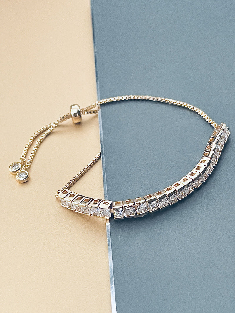 HOLLIS - Tennis-Style Adjustable Bracelet - JohnnyB Jewelry