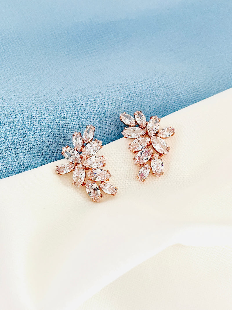 OLIVIA - Marquise Starburst Stud Earrings - JohnnyB Jewelry