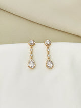 MELISANDE - Ornate CZ Drop Earrings - JohnnyB Jewelry