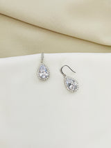 GRACIA - Classic Delicate Teardrop CZ Crystal Earrings