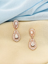 CATALINA - Ornate Teardrop Crystal Earrings - JohnnyB Jewelry