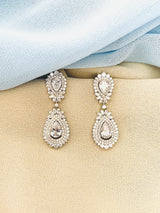 CATALINA - Ornate Teardrop Crystal Earrings - JohnnyB Jewelry