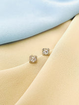 KINSLEY - Square-Setting CZ Stud Earrings - JohnnyB Jewelry