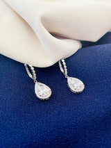 ZIA - Teardrop Dangle CZ Crystal Earrings - JohnnyB Jewelry