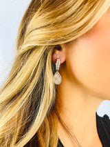LYDIA - Teardrop CZ Crystal Earrings In Silver - JohnnyB Jewelry