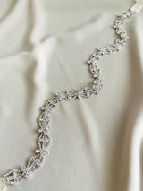COTY - Flexible Sparkle Crystal Belt Sashes In Silver