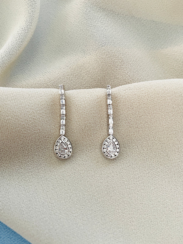DIANNA - Classic Small Teardrop Crystal Drop Earrings