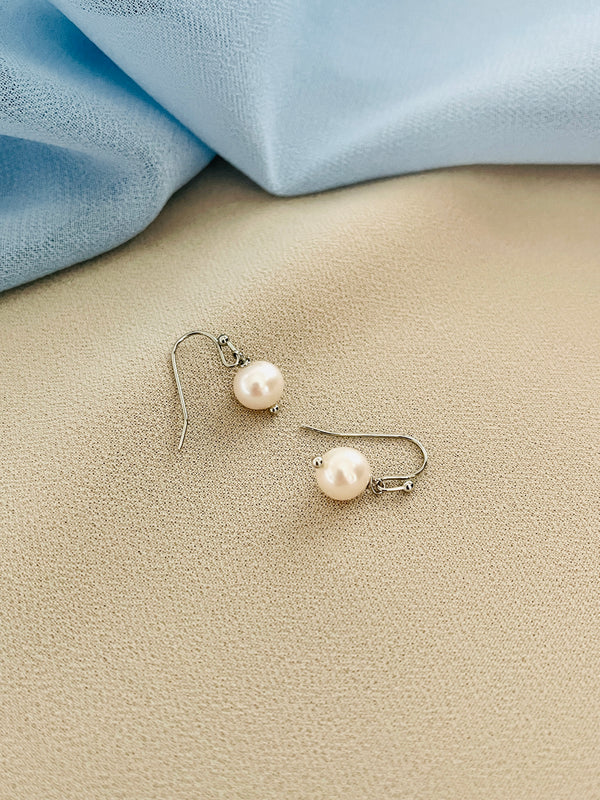 PEARLENE - CLASSICS 8-8.5MM FRESHWATER PEARL EARRINGS