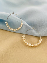 PEARLENE - CLASSICS 4.5-5MM FRESHWATER PEARL HOOP EARRINGS