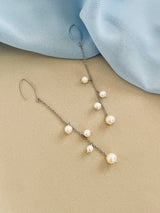 PEARLENE - CHAIN WITH DAINTY 5.5-8MM FRESHWATER PEARL EARRINGS