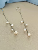 PEARLENE - CHAIN WITH DAINTY 5.5-8MM FRESHWATER PEARL EARRINGS